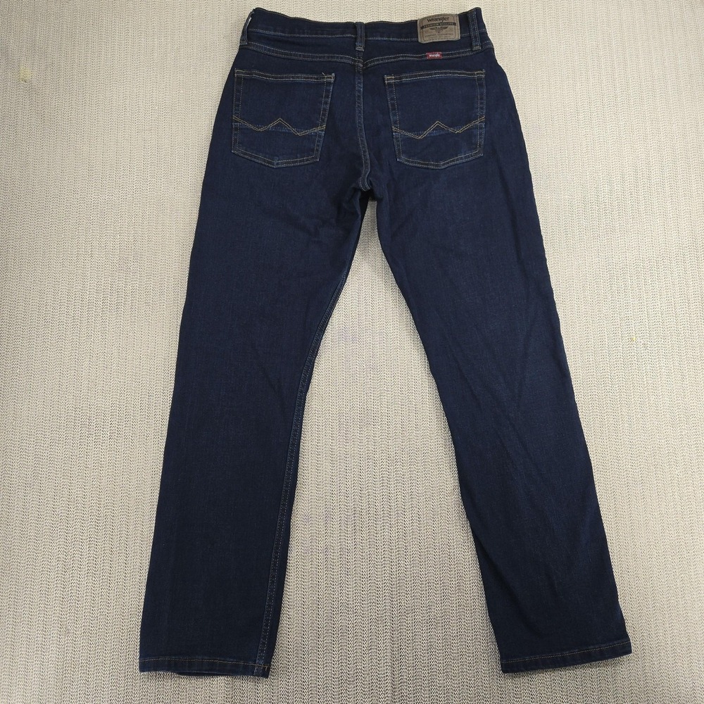 Wrangler Jeans Mens 31x30 Dark Wash Athletic Fit Stretch Denim Straight Leg - Picture 8 of 11